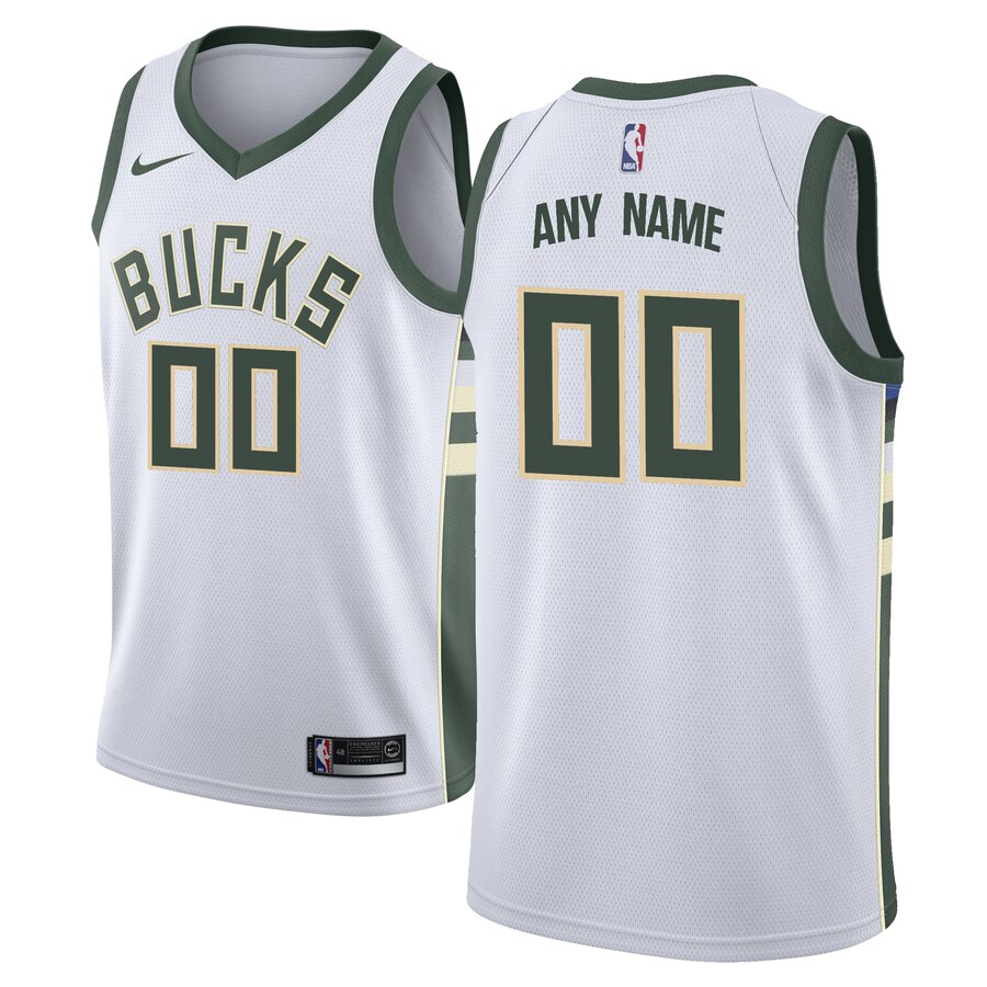 Milwaukee Bucks Custom Letter and Number Kits for Association Jersey Material Vinyl